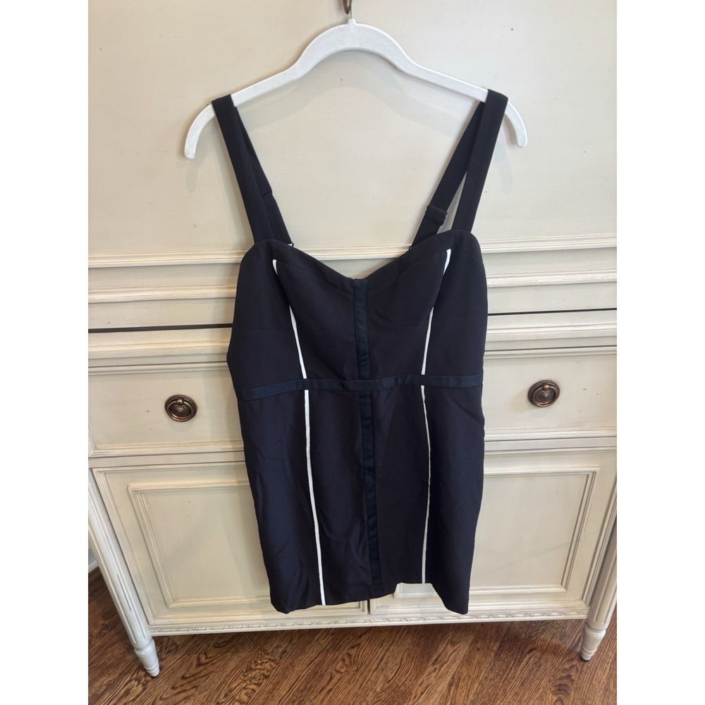 Rebecca Minkoff NWT Black Mini Dress Size 10 Adj Straps Cocktail Sleeveless